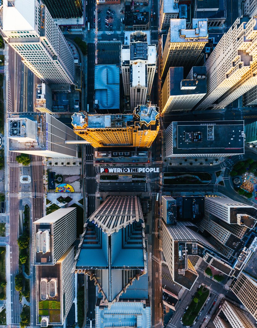 Real estate and developments drone photography