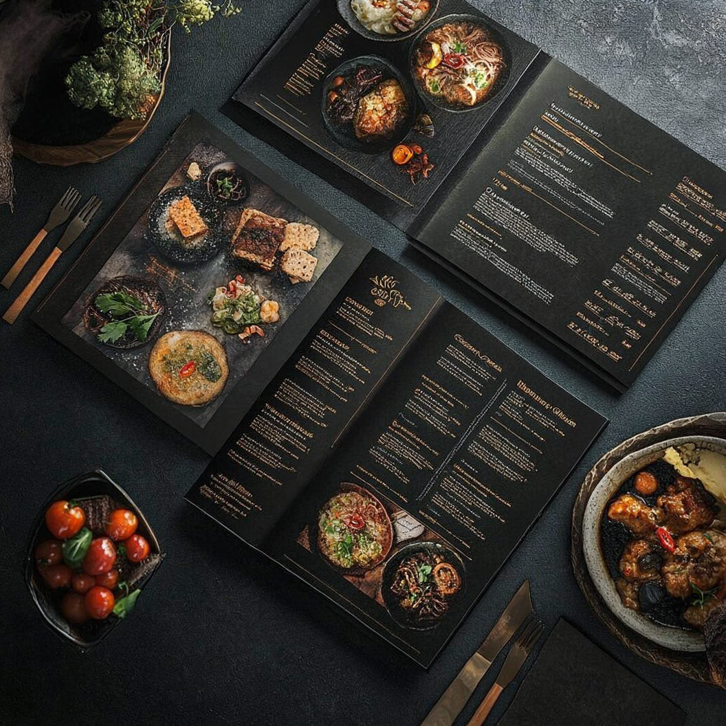Menu photography for restaurants in Dubai