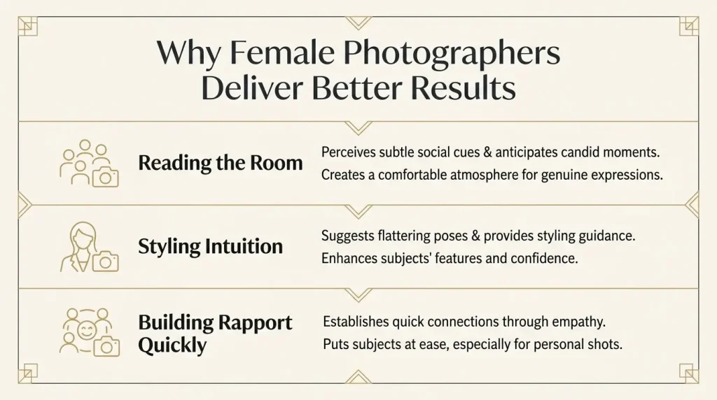 Infographic on creative strengths of female photographers