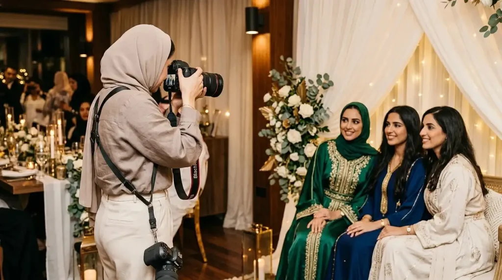 Lady photographer at a private ladies event in UAE